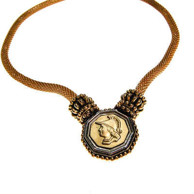 Vintage Gold French Coin Necklace by 1980s - Vintage Meet Modern Vintage Jewelry - Chicago, Illinois - #oldhollywoodglamour #vintagemeetmodern #designervintage #jewelrybox #antiquejewelry #vintagejewelry