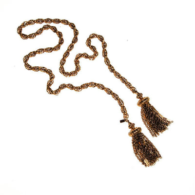 Vintage Monet Gold Tassel Lariat Necklace by Monet - Vintage Meet Modern Vintage Jewelry - Chicago, Illinois - #oldhollywoodglamour #vintagemeetmodern #designervintage #jewelrybox #antiquejewelry #vintagejewelry