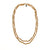 Vintage Diane von Furstenberg Gold Bamboo Link Necklace