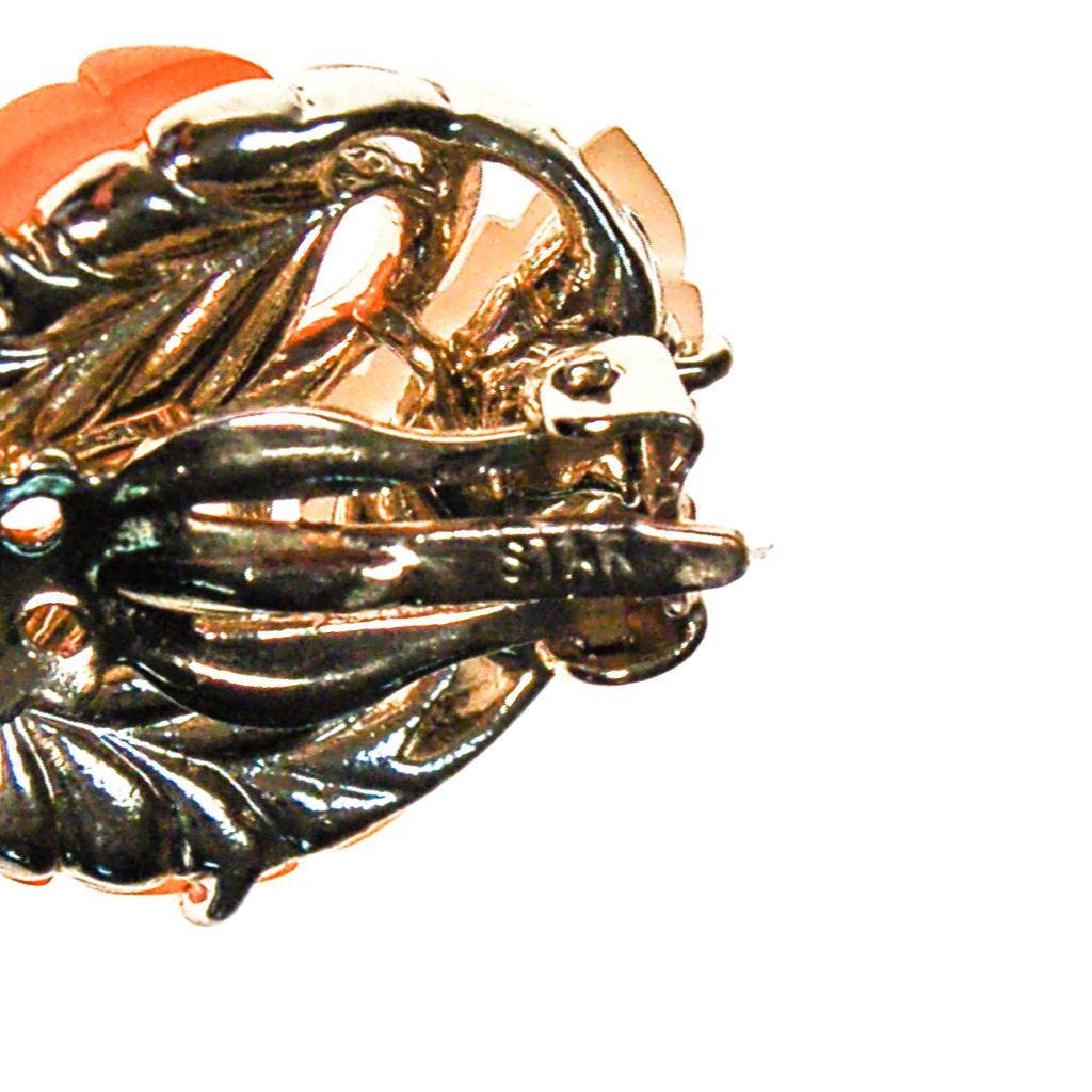 STAR Orange and Yellow Lucite Leaf Earrings by STAR - Vintage Meet Modern Vintage Jewelry - Chicago, Illinois - #oldhollywoodglamour #vintagemeetmodern #designervintage #jewelrybox #antiquejewelry #vintagejewelry