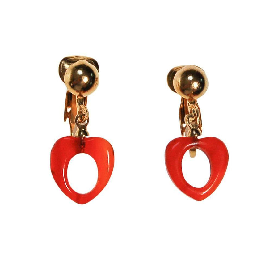 Diane von Furstenberg Carnelian Heart Earrings by Diane von Furstenberg - Vintage Meet Modern Vintage Jewelry - Chicago, Illinois - #oldhollywoodglamour #vintagemeetmodern #designervintage #jewelrybox #antiquejewelry #vintagejewelry