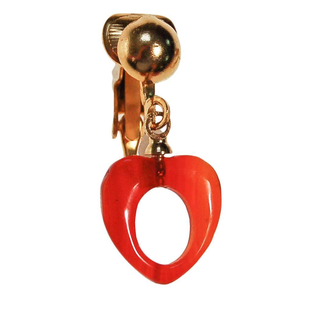 Diane von Furstenberg Carnelian Heart Earrings by Diane von Furstenberg - Vintage Meet Modern Vintage Jewelry - Chicago, Illinois - #oldhollywoodglamour #vintagemeetmodern #designervintage #jewelrybox #antiquejewelry #vintagejewelry