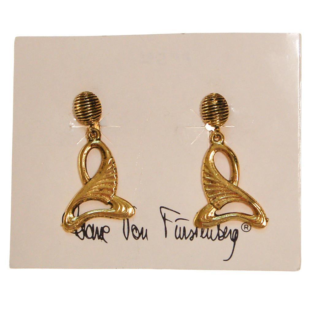 Diane von Furstenberg Egyptian Revival Gold Statement Earrings by Diane von Furstenberg - Vintage Meet Modern Vintage Jewelry - Chicago, Illinois - #oldhollywoodglamour #vintagemeetmodern #designervintage #jewelrybox #antiquejewelry #vintagejewelry