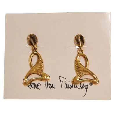 Diane von Furstenberg Egyptian Revival Gold Statement Earrings by Diane von Furstenberg - Vintage Meet Modern Vintage Jewelry - Chicago, Illinois - #oldhollywoodglamour #vintagemeetmodern #designervintage #jewelrybox #antiquejewelry #vintagejewelry