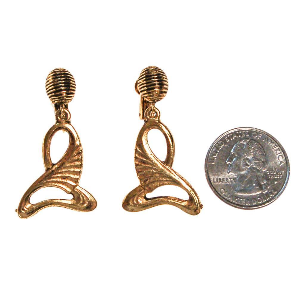 Diane von Furstenberg Egyptian Revival Gold Statement Earrings by Diane von Furstenberg - Vintage Meet Modern Vintage Jewelry - Chicago, Illinois - #oldhollywoodglamour #vintagemeetmodern #designervintage #jewelrybox #antiquejewelry #vintagejewelry