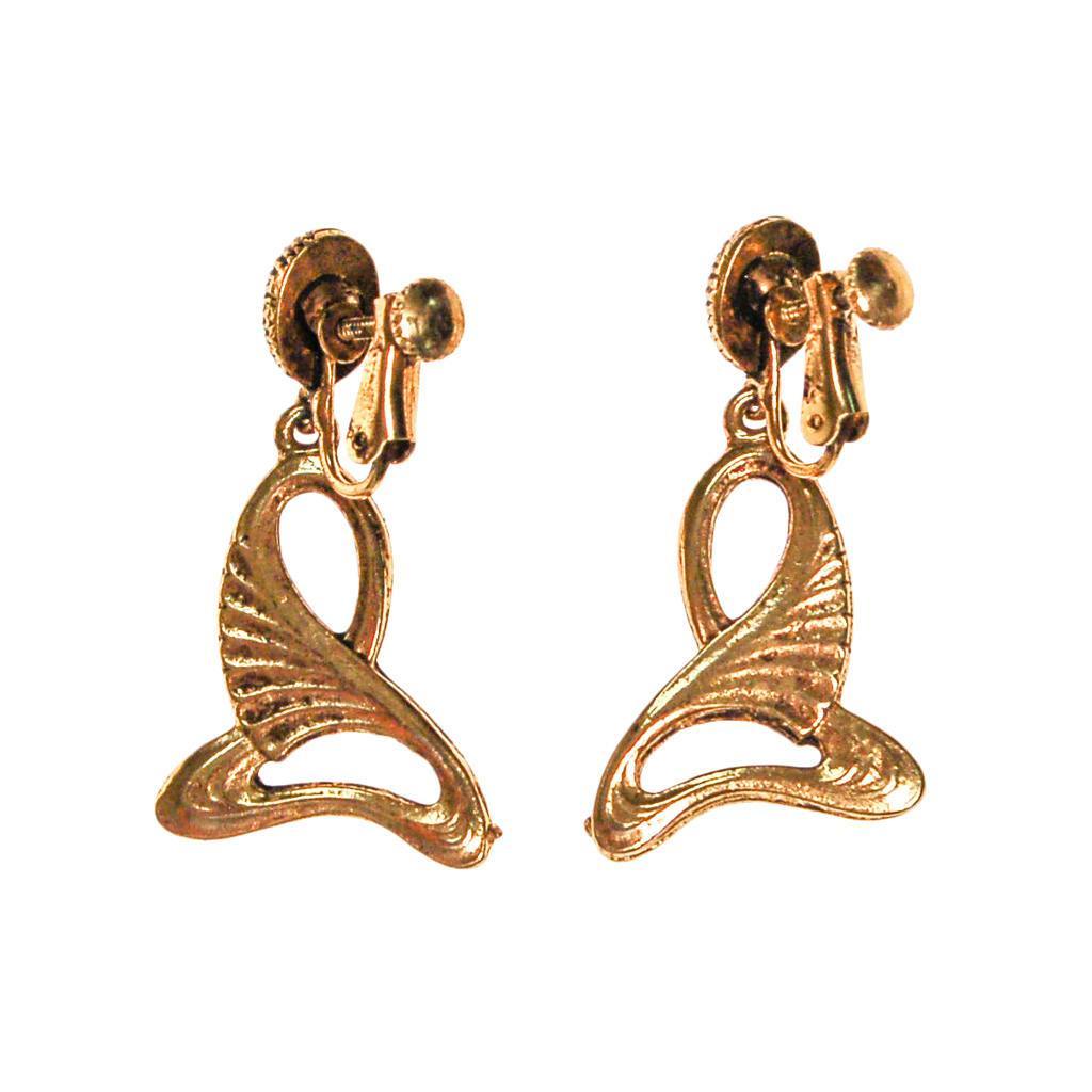 Diane von Furstenberg Egyptian Revival Gold Statement Earrings by Diane von Furstenberg - Vintage Meet Modern Vintage Jewelry - Chicago, Illinois - #oldhollywoodglamour #vintagemeetmodern #designervintage #jewelrybox #antiquejewelry #vintagejewelry