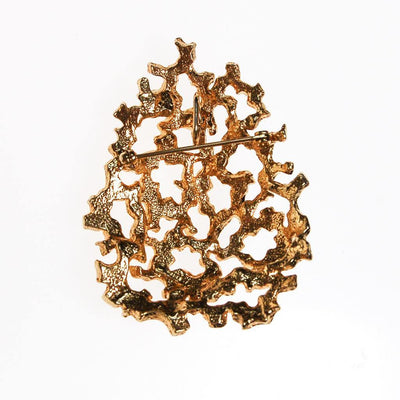 Vintage Panetta Brutalist Modern Gold Tone Brooch, Pendant by Panetta - Vintage Meet Modern Vintage Jewelry - Chicago, Illinois - #oldhollywoodglamour #vintagemeetmodern #designervintage #jewelrybox #antiquejewelry #vintagejewelry
