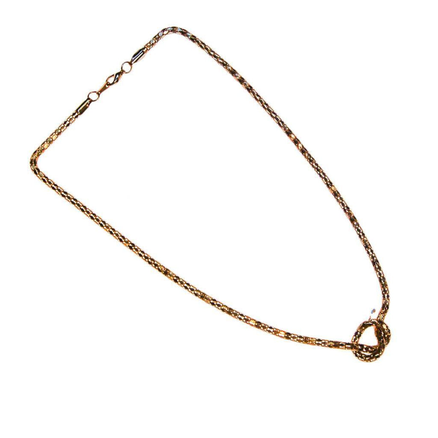 1970s Gold and Silver Mesh Chain Necklace by 1970s - Vintage Meet Modern Vintage Jewelry - Chicago, Illinois - #oldhollywoodglamour #vintagemeetmodern #designervintage #jewelrybox #antiquejewelry #vintagejewelry