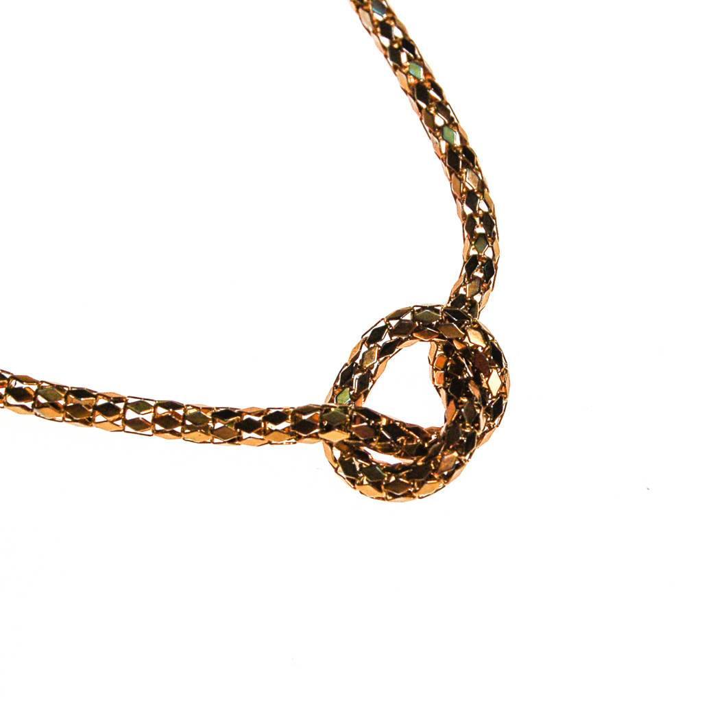 1970s Gold and Silver Mesh Chain Necklace by 1970s - Vintage Meet Modern Vintage Jewelry - Chicago, Illinois - #oldhollywoodglamour #vintagemeetmodern #designervintage #jewelrybox #antiquejewelry #vintagejewelry