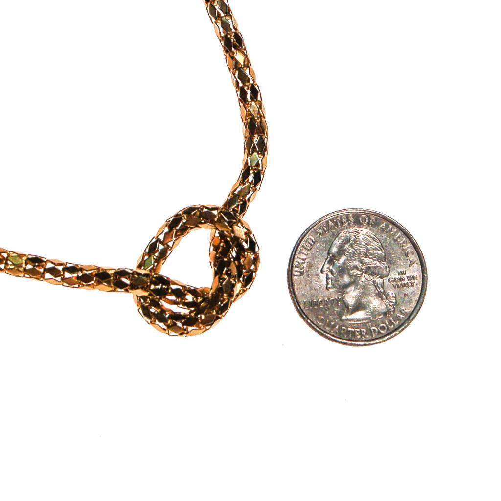 1970s Gold and Silver Mesh Chain Necklace by 1970s - Vintage Meet Modern Vintage Jewelry - Chicago, Illinois - #oldhollywoodglamour #vintagemeetmodern #designervintage #jewelrybox #antiquejewelry #vintagejewelry