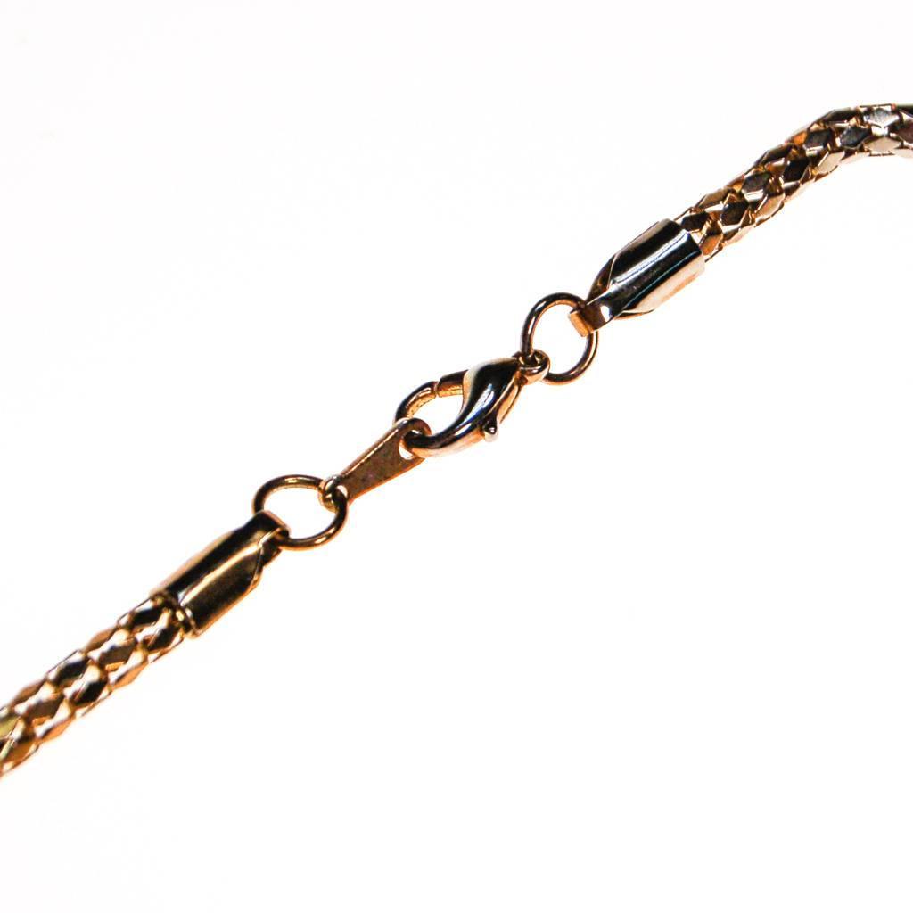 1970s Gold and Silver Mesh Chain Necklace by 1970s - Vintage Meet Modern Vintage Jewelry - Chicago, Illinois - #oldhollywoodglamour #vintagemeetmodern #designervintage #jewelrybox #antiquejewelry #vintagejewelry