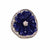 Huge Blue Pansy Flower Cocktail Ring by Kenneth Jay Lane
