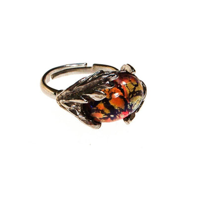 Dragons Breath Fire Opal Statement Ring by 1960s - Vintage Meet Modern Vintage Jewelry - Chicago, Illinois - #oldhollywoodglamour #vintagemeetmodern #designervintage #jewelrybox #antiquejewelry #vintagejewelry