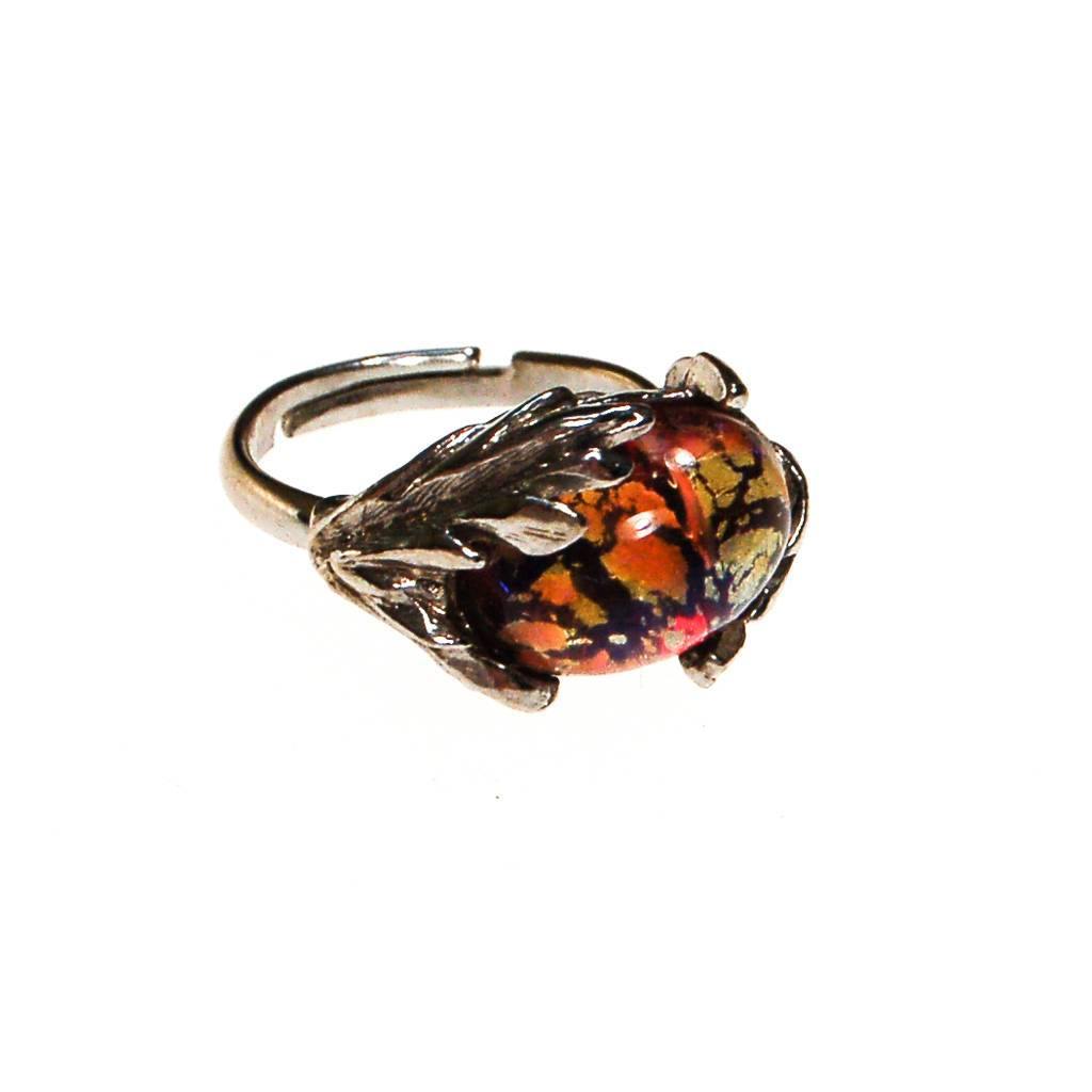 Dragons Breath Fire Opal Statement Ring