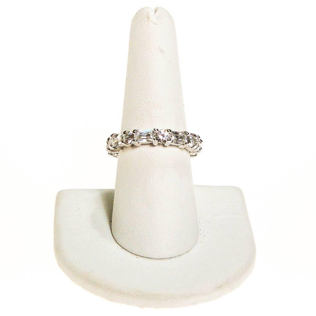 Diamonique Cubic Zirconia Eternity Ring by 1990s - Vintage Meet Modern Vintage Jewelry - Chicago, Illinois - #oldhollywoodglamour #vintagemeetmodern #designervintage #jewelrybox #antiquejewelry #vintagejewelry