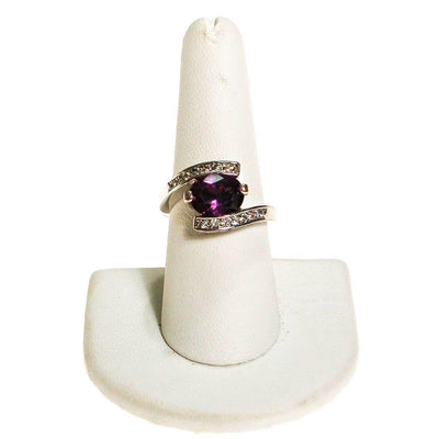Iolite and Cubic Zirconia Sterling Silver Ring by Iolite - Vintage Meet Modern Vintage Jewelry - Chicago, Illinois - #oldhollywoodglamour #vintagemeetmodern #designervintage #jewelrybox #antiquejewelry #vintagejewelry