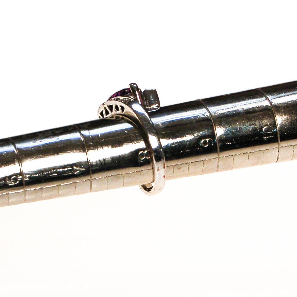 Iolite and Cubic Zirconia Sterling Silver Ring by Iolite - Vintage Meet Modern Vintage Jewelry - Chicago, Illinois - #oldhollywoodglamour #vintagemeetmodern #designervintage #jewelrybox #antiquejewelry #vintagejewelry