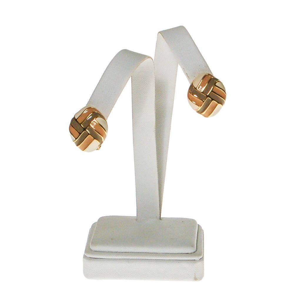 Vintage Joan Rivers Cream, Tan, Taupe Geometric Earrings by joan Rivers - Vintage Meet Modern Vintage Jewelry - Chicago, Illinois - #oldhollywoodglamour #vintagemeetmodern #designervintage #jewelrybox #antiquejewelry #vintagejewelry