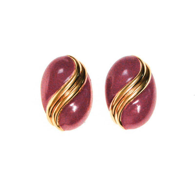 Vintage St John Couture Pink and Gold Earrings by St John - Vintage Meet Modern Vintage Jewelry - Chicago, Illinois - #oldhollywoodglamour #vintagemeetmodern #designervintage #jewelrybox #antiquejewelry #vintagejewelry