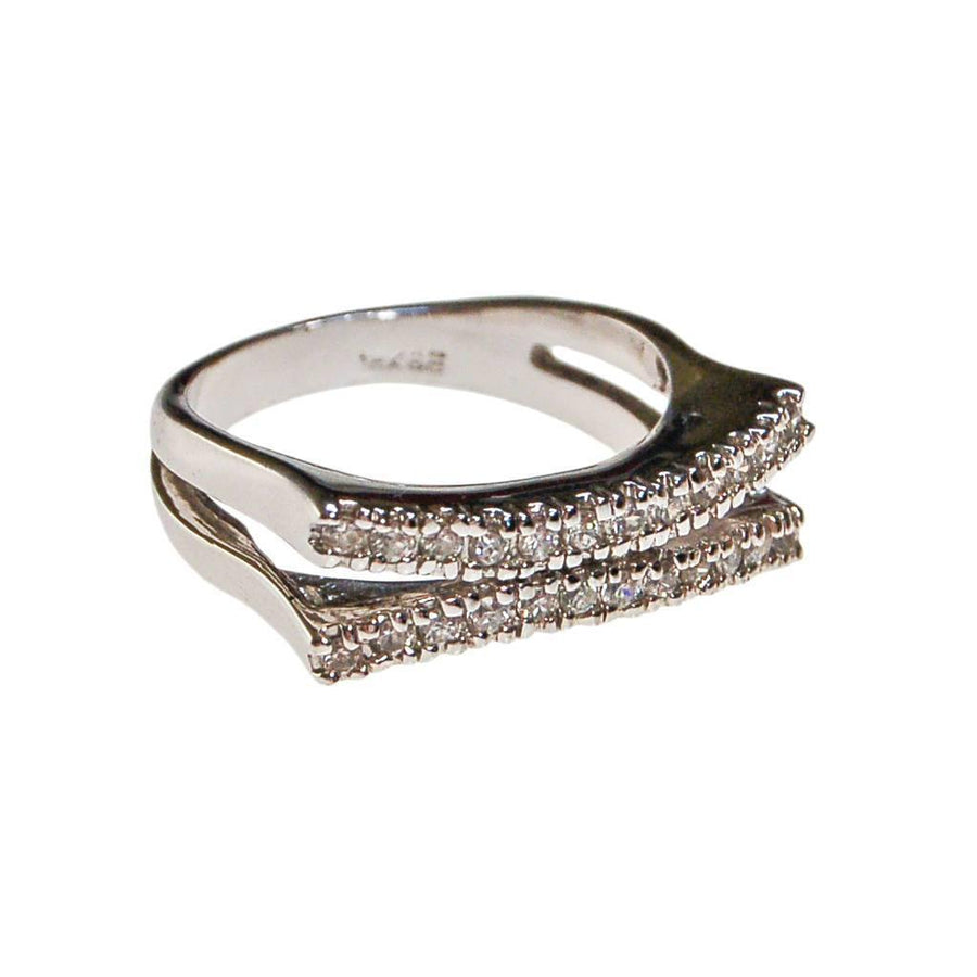 Diamonique Cubic Zirconia Band Ring by 1980s - Vintage Meet Modern Vintage Jewelry - Chicago, Illinois - #oldhollywoodglamour #vintagemeetmodern #designervintage #jewelrybox #antiquejewelry #vintagejewelry