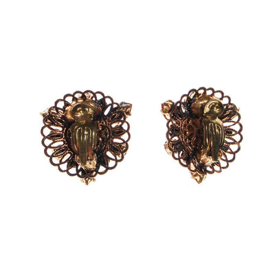 Vintage Amber and Citrine Rhinestone Earrings by 1960s - Vintage Meet Modern Vintage Jewelry - Chicago, Illinois - #oldhollywoodglamour #vintagemeetmodern #designervintage #jewelrybox #antiquejewelry #vintagejewelry
