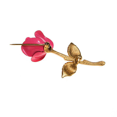 Pink Rose Brooch by 1960s - Vintage Meet Modern Vintage Jewelry - Chicago, Illinois - #oldhollywoodglamour #vintagemeetmodern #designervintage #jewelrybox #antiquejewelry #vintagejewelry