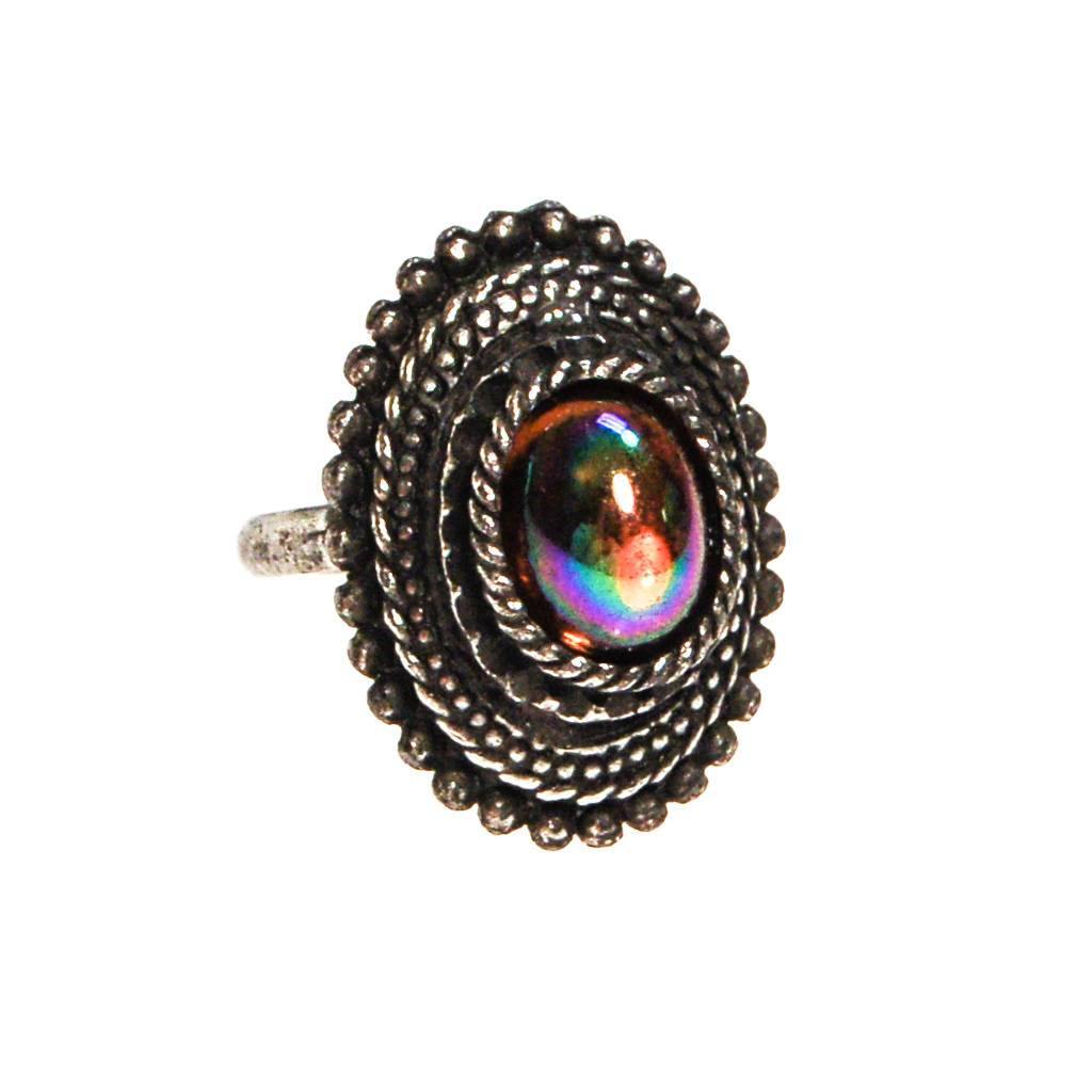 Dragons Breath Cabochon Rhinestone Statement Ring