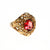 Vintage Victorian Revival Pink Crystal Ring