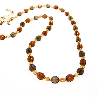 Vintage Joan Rivers Smokey and Citrine Crystal Beaded Necklace by Joan Rivers - Vintage Meet Modern Vintage Jewelry - Chicago, Illinois - #oldhollywoodglamour #vintagemeetmodern #designervintage #jewelrybox #antiquejewelry #vintagejewelry