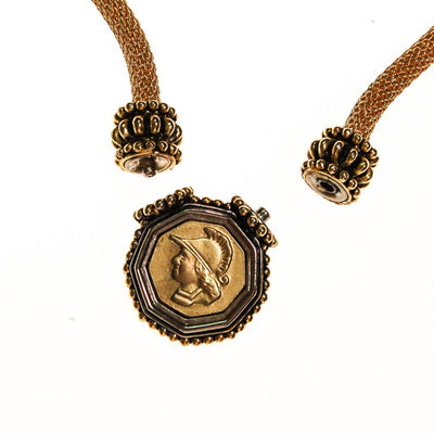 Vintage Gold French Coin Necklace by 1980s - Vintage Meet Modern Vintage Jewelry - Chicago, Illinois - #oldhollywoodglamour #vintagemeetmodern #designervintage #jewelrybox #antiquejewelry #vintagejewelry