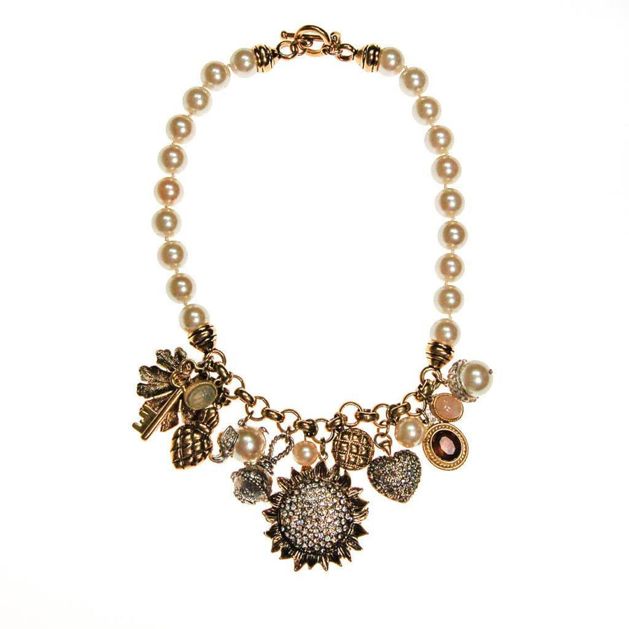 Vintage Carolee Pearl and Whimsical Charm Necklace by Carolee - Vintage Meet Modern Vintage Jewelry - Chicago, Illinois - #oldhollywoodglamour #vintagemeetmodern #designervintage #jewelrybox #antiquejewelry #vintagejewelry
