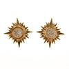 Vintage Swarovski Gold Rhinestone Star Statement Clip Earrings by Swarovski - Vintage Meet Modern Vintage Jewelry - Chicago, Illinois - #oldhollywoodglamour #vintagemeetmodern #designervintage #jewelrybox #antiquejewelry #vintagejewelry