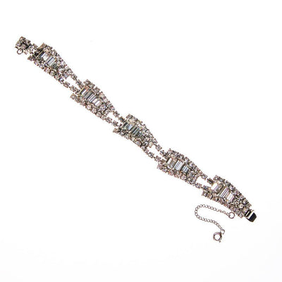 Vintage Art Deco Rhinestone Bracelet by 1950s - Vintage Meet Modern Vintage Jewelry - Chicago, Illinois - #oldhollywoodglamour #vintagemeetmodern #designervintage #jewelrybox #antiquejewelry #vintagejewelry
