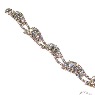 Vintage Art Deco Rhinestone Bracelet by 1950s - Vintage Meet Modern Vintage Jewelry - Chicago, Illinois - #oldhollywoodglamour #vintagemeetmodern #designervintage #jewelrybox #antiquejewelry #vintagejewelry