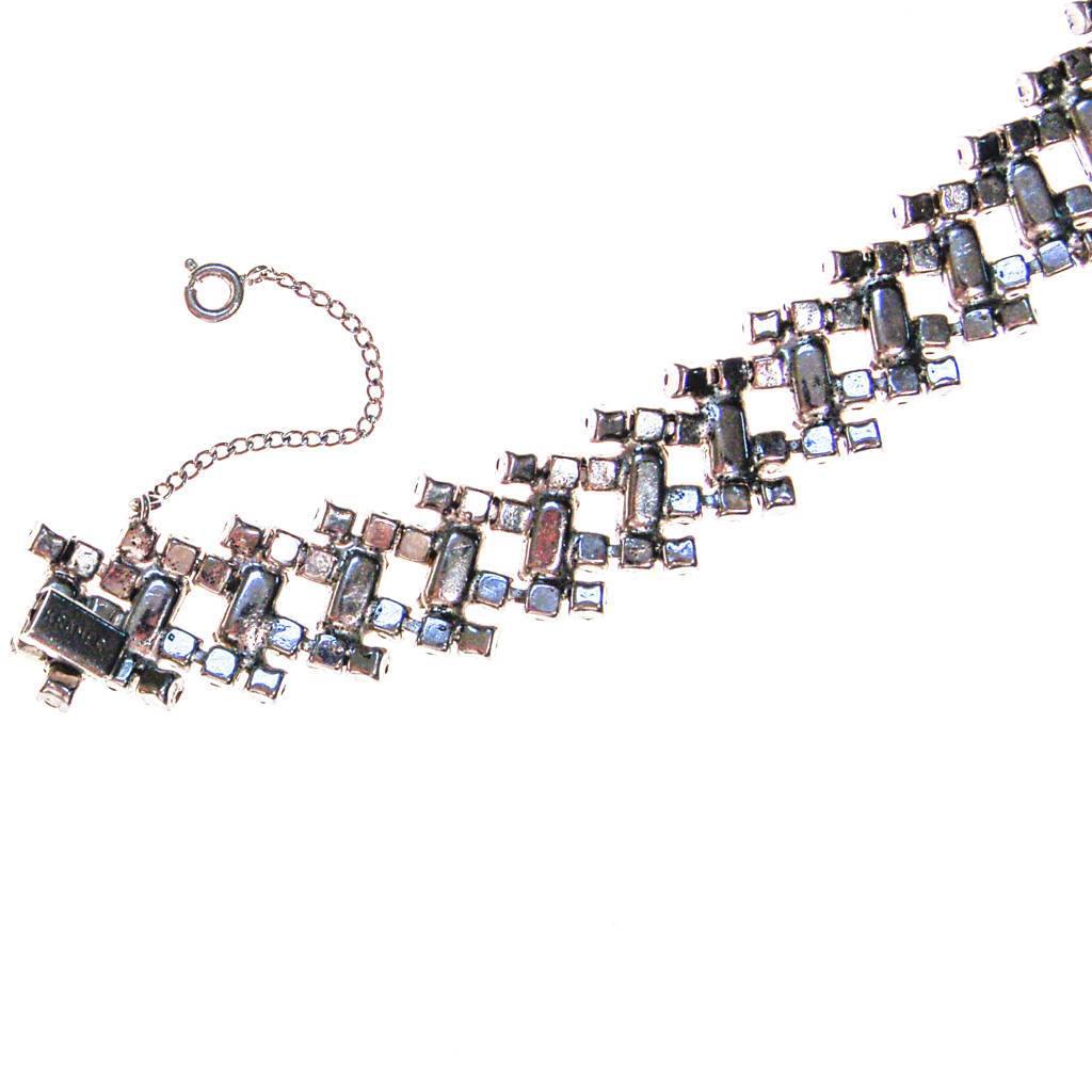 Vintage Kramer Art Deco Rhinestone Bracelet by Kramer - Vintage Meet Modern Vintage Jewelry - Chicago, Illinois - #oldhollywoodglamour #vintagemeetmodern #designervintage #jewelrybox #antiquejewelry #vintagejewelry