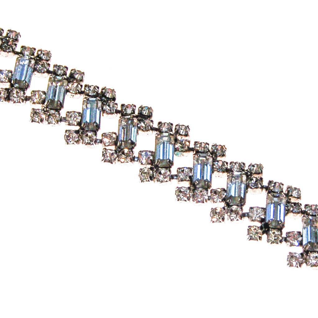 Vintage Kramer Art Deco Rhinestone Bracelet by Kramer - Vintage Meet Modern Vintage Jewelry - Chicago, Illinois - #oldhollywoodglamour #vintagemeetmodern #designervintage #jewelrybox #antiquejewelry #vintagejewelry