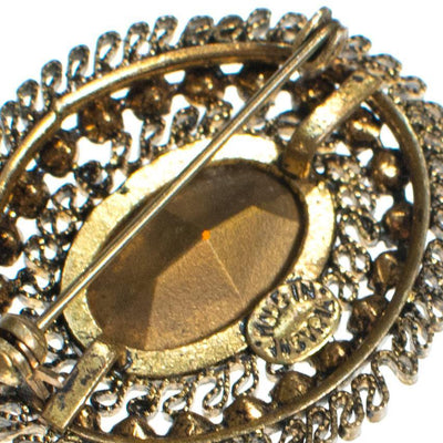 Vintage Smoke and Marcasite Rhinestone Brooch by Made in Austria - Vintage Meet Modern Vintage Jewelry - Chicago, Illinois - #oldhollywoodglamour #vintagemeetmodern #designervintage #jewelrybox #antiquejewelry #vintagejewelry