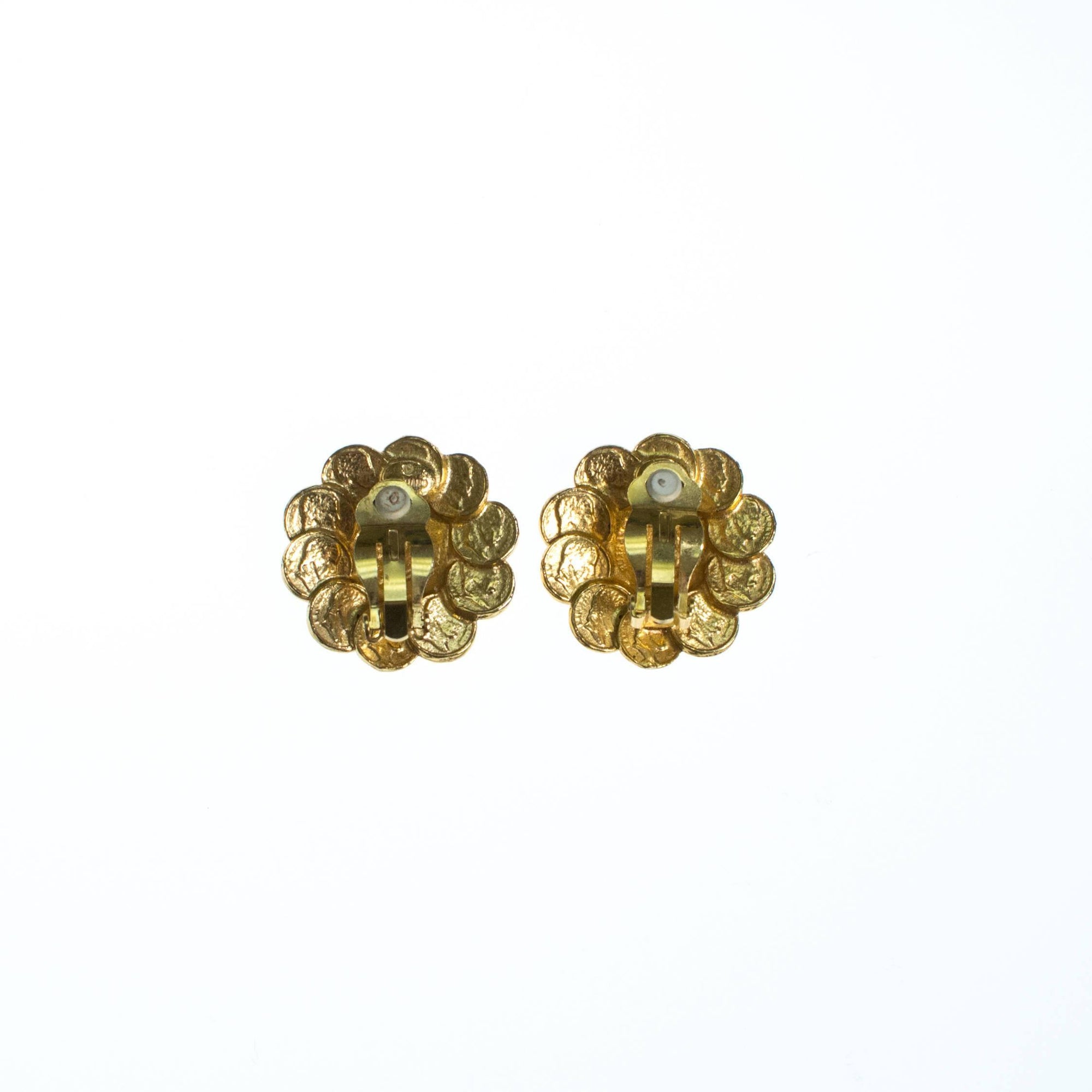 Vintage RJ Graziano Roman Gold Coin Earrings by RJ Graziano - Vintage Meet Modern Vintage Jewelry - Chicago, Illinois - #oldhollywoodglamour #vintagemeetmodern #designervintage #jewelrybox #antiquejewelry #vintagejewelry