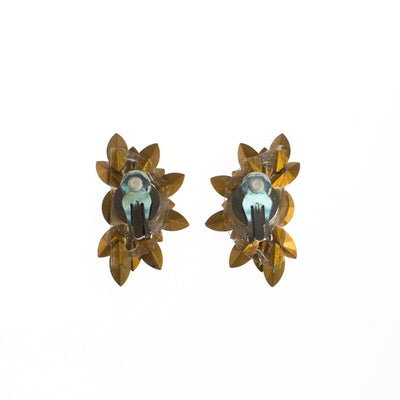 Wendy Gell Blue and  Diamante Rhinestone Statement Earrings by Wendy Gell - Vintage Meet Modern Vintage Jewelry - Chicago, Illinois - #oldhollywoodglamour #vintagemeetmodern #designervintage #jewelrybox #antiquejewelry #vintagejewelry