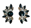 Wendy Gell Blue and  Diamante Rhinestone Statement Earrings by Wendy Gell - Vintage Meet Modern Vintage Jewelry - Chicago, Illinois - #oldhollywoodglamour #vintagemeetmodern #designervintage #jewelrybox #antiquejewelry #vintagejewelry