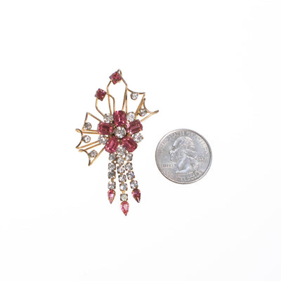 Star Art Pink Rhinestone Brooch, Pendant by Star Art - Vintage Meet Modern Vintage Jewelry - Chicago, Illinois - #oldhollywoodglamour #vintagemeetmodern #designervintage #jewelrybox #antiquejewelry #vintagejewelry