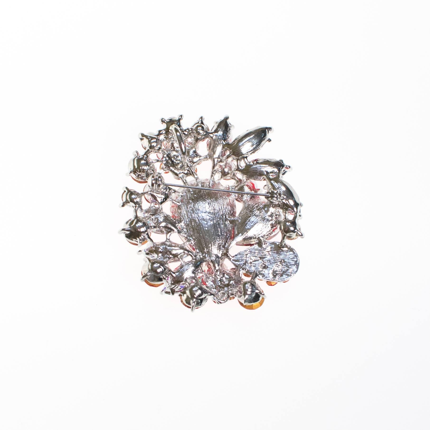 Huge Red Rhinestone Brooch by 1980s - Vintage Meet Modern Vintage Jewelry - Chicago, Illinois - #oldhollywoodglamour #vintagemeetmodern #designervintage #jewelrybox #antiquejewelry #vintagejewelry