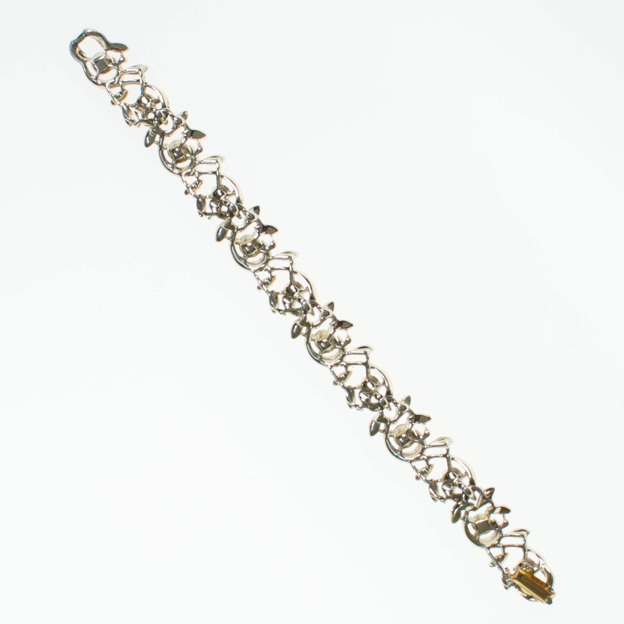 BSK Red Rhinestone Bracelet by BSK - Vintage Meet Modern Vintage Jewelry - Chicago, Illinois - #oldhollywoodglamour #vintagemeetmodern #designervintage #jewelrybox #antiquejewelry #vintagejewelry