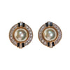 Vintage Carolee Art Deco Revival Pearl, Rhinestone, and Black Enamel Earrings by Carolee - Vintage Meet Modern Vintage Jewelry - Chicago, Illinois - #oldhollywoodglamour #vintagemeetmodern #designervintage #jewelrybox #antiquejewelry #vintagejewelry
