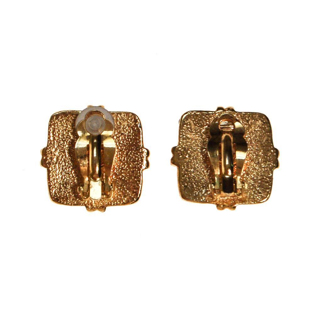 Vintage Joan Rivers Pave Rhinestone and Black Cabochon Earrings by Joan Rivers - Vintage Meet Modern Vintage Jewelry - Chicago, Illinois - #oldhollywoodglamour #vintagemeetmodern #designervintage #jewelrybox #antiquejewelry #vintagejewelry