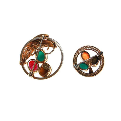 Vintage Scarab Gemstone Scatter Pins, Carved Carnelian, Jade, Tigers Eye, Gold Filled by 1960s - Vintage Meet Modern Vintage Jewelry - Chicago, Illinois - #oldhollywoodglamour #vintagemeetmodern #designervintage #jewelrybox #antiquejewelry #vintagejewelry