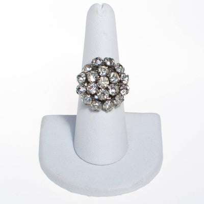 Vintage Art Deco Diamante Cluster Cocktail Statement Ring by 1940s - Vintage Meet Modern Vintage Jewelry - Chicago, Illinois - #oldhollywoodglamour #vintagemeetmodern #designervintage #jewelrybox #antiquejewelry #vintagejewelry