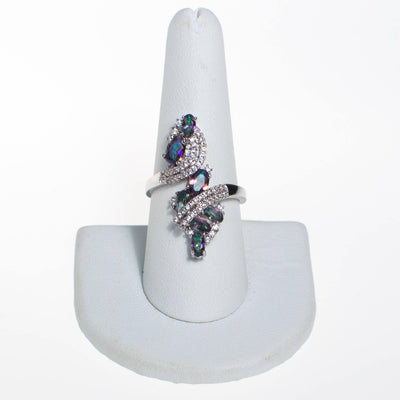 Vintage Mystic Topaz Statement Ring, Silver Tone by 1980s - Vintage Meet Modern Vintage Jewelry - Chicago, Illinois - #oldhollywoodglamour #vintagemeetmodern #designervintage #jewelrybox #antiquejewelry #vintagejewelry