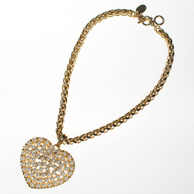 Reserved 1 of 3 Huge Pearl Heart Pendant Statement Necklace by 1990s - Vintage Meet Modern Vintage Jewelry - Chicago, Illinois - #oldhollywoodglamour #vintagemeetmodern #designervintage #jewelrybox #antiquejewelry #vintagejewelry