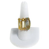 Vintage Double Citrine Crystal Statement Ring by 1980s - Vintage Meet Modern Vintage Jewelry - Chicago, Illinois - #oldhollywoodglamour #vintagemeetmodern #designervintage #jewelrybox #antiquejewelry #vintagejewelry